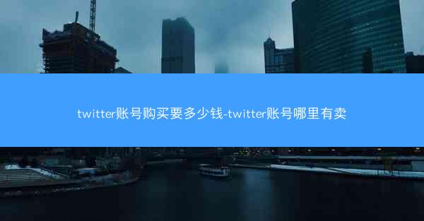 twitter账号购买要多少钱-twitter账号哪里有卖