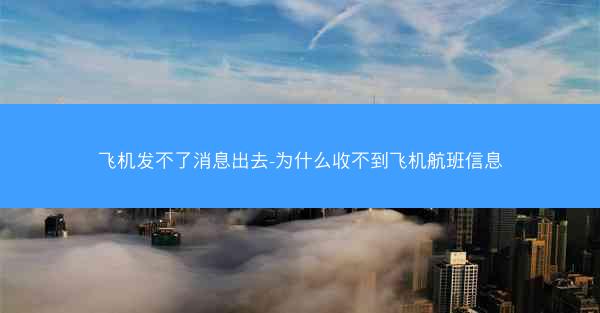 飞机发不了消息出去-为什么收不到飞机航班信息