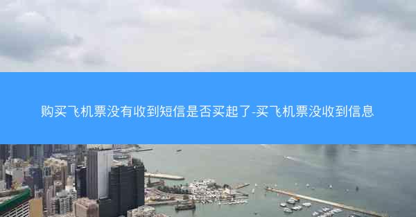 购买飞机票没有收到短信是否买起了-买飞机票没收到信息