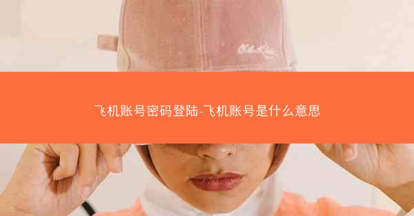 飞机账号密码登陆-飞机账号是什么意思