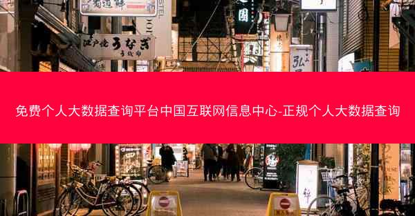 免费个人大数据查询平台中国互联网信息中心-正规个人大数据查询