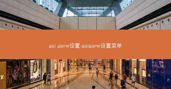 gal game设置-galgame设置菜单