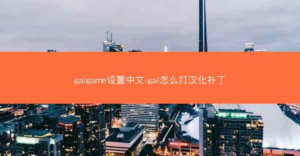 galgame设置中文-gal怎么打汉化补丁