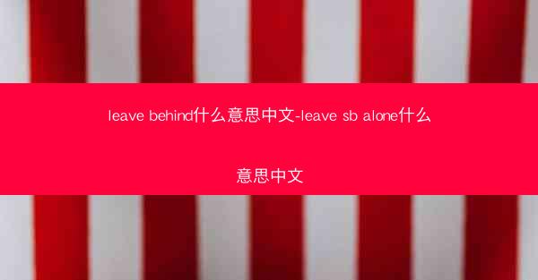 leave behind什么意思中文-leave sb alone什么意思中文