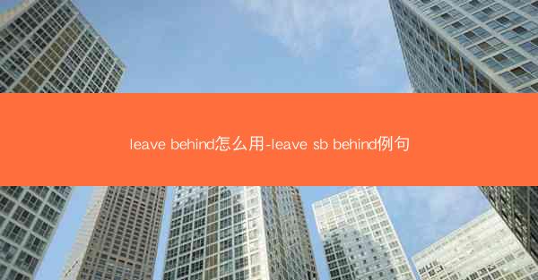 leave behind怎么用-leave sb behind例句