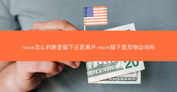 leave怎么判断是留下还是离开-leave留下是及物动词吗