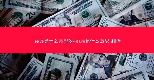 leave是什么意思呀-leave是什么意思 翻译