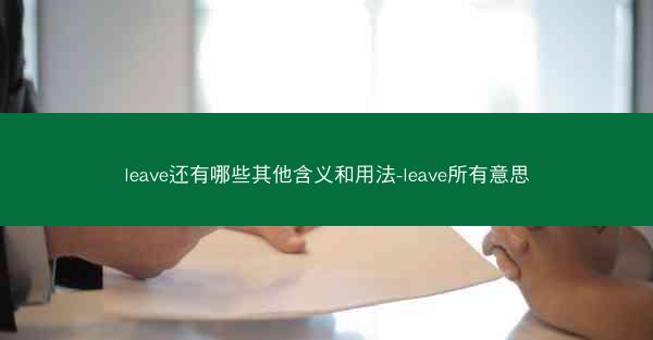 leave还有哪些其他含义和用法-leave所有意思