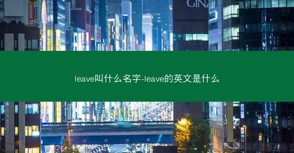 leave叫什么名字-leave的英文是什么