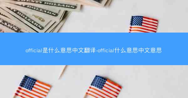 official是什么意思中文翻译-official什么意思中文意思