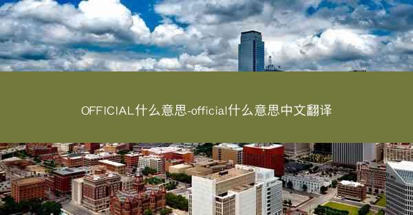 OFFICIAL什么意思-official什么意思中文翻译