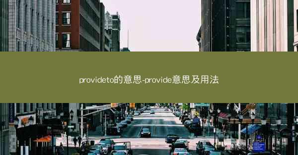 provideto的意思-provide意思及用法