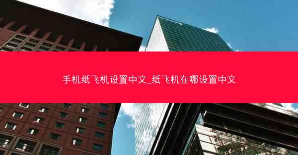手机纸飞机设置中文_纸飞机在哪设置中文