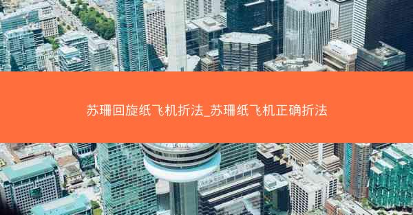 苏珊回旋纸飞机折法_苏珊纸飞机正确折法