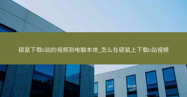 硕鼠下载b站的视频到电脑本地_怎么在硕鼠上下载b站视频