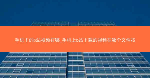 手机下的b站视频在哪_手机上b站下载的视频在哪个文件找