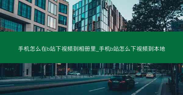 手机怎么在b站下视频到相册里_手机b站怎么下视频到本地