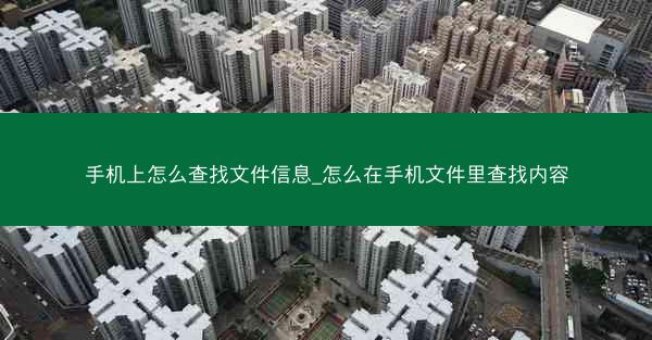 手机上怎么查找文件信息_怎么在手机文件里查找内容