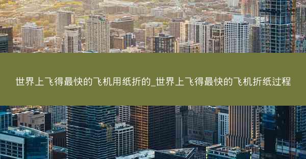 世界上飞得最快的飞机用纸折的_世界上飞得最快的飞机折纸过程