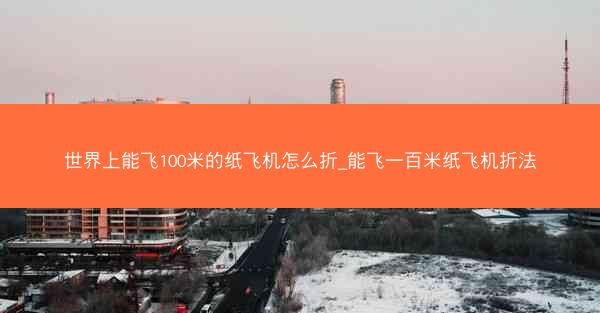 世界上能飞100米的纸飞机怎么折_能飞一百米纸飞机折法