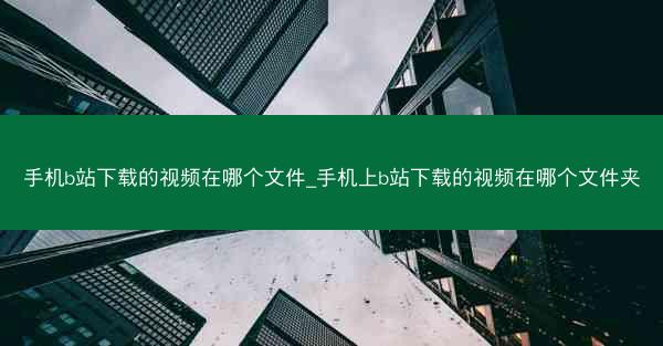 手机b站下载的视频在哪个文件_手机上b站下载的视频在哪个文件夹
