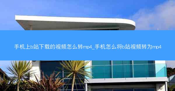 手机上b站下载的视频怎么转mp4_手机怎么将b站视频转为mp4