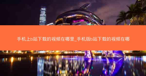 手机上b站下载的视频在哪里_手机版b站下载的视频在哪