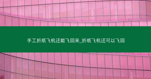 手工折纸飞机还能飞回来_折纸飞机还可以飞回