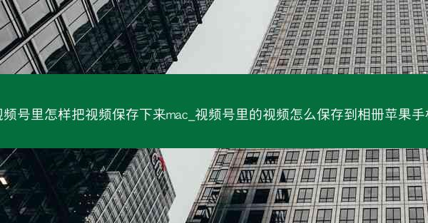 视频号里怎样把视频保存下来mac_视频号里的视频怎么保存到相册苹果手机