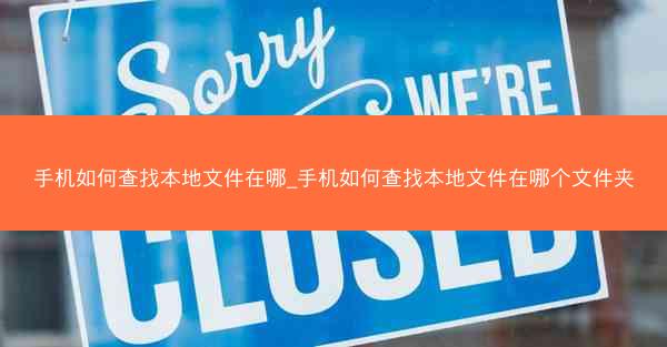 手机如何查找本地文件在哪_手机如何查找本地文件在哪个文件夹