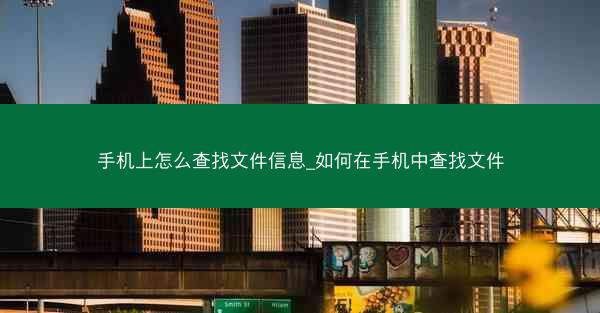 手机上怎么查找文件信息_如何在手机中查找文件