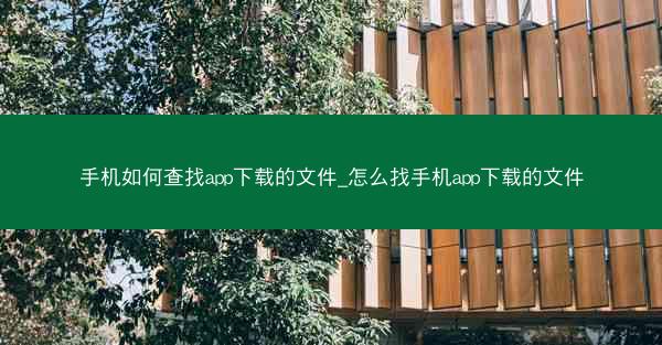 手机如何查找app下载的文件_怎么找手机app下载的文件