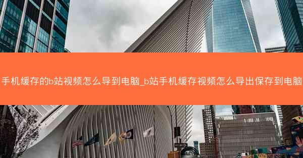 手机缓存的b站视频怎么导到电脑_b站手机缓存视频怎么导出保存到电脑