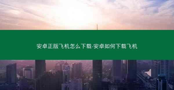 安卓正版飞机怎么下载-安卓如何下载飞机